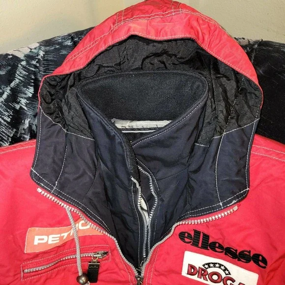 Ellesse Mens Ski Hoodie by Goldwin Size S -Red -Made in Japan -Vintage